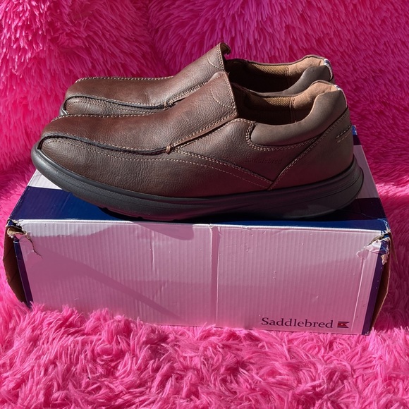 Saddlebred Tallon brown men’s loafers new in box size 11 - Picture 2 of 9